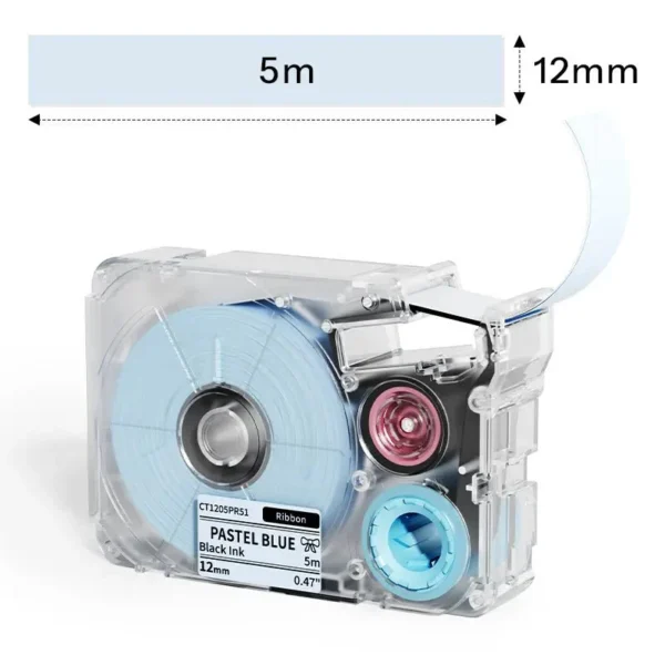 Phomemo 12 mm x 5 m  Rubans Bleu pastel