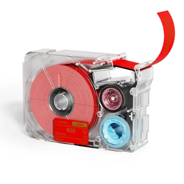 phomemo-12mmx5m-pastel-bluewhitered-ribbon-label-tapes-for-p15a30-6742620 Phomemo 12 mm x 5 m Rubans Rouge